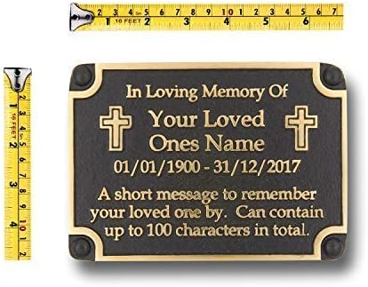 Personalized Memorial Cross in Brass for Loved Ones