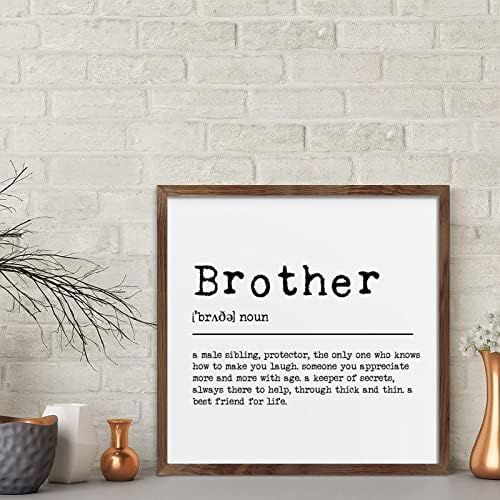 Brother Word Definition Meaning Wood Framed Wall Art
