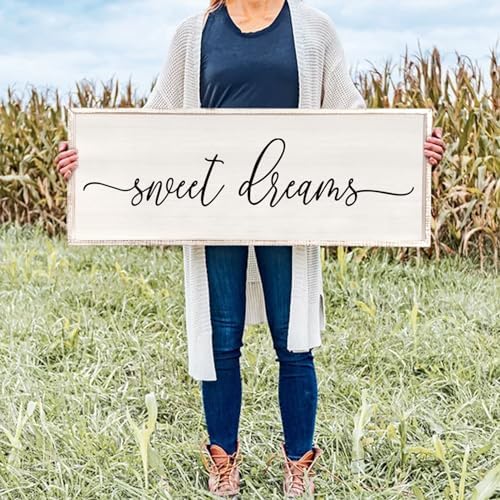 Sweet Dreams Wall Decor 40x15 Wood Rustic Sign