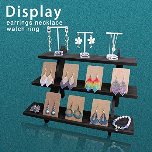 3 Tier Earring Display Stand For Selling Brown 1