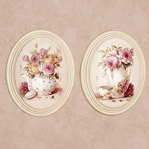 Gracelyn Oval Floral Wall Plaques Set of 2