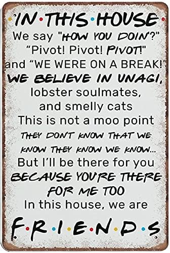 8x12 In This House We Are Friends Tin Sign