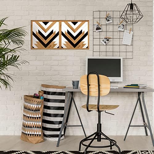 Yulejo 2 Pcs Western Bathroom Decor Aztec Wall Art