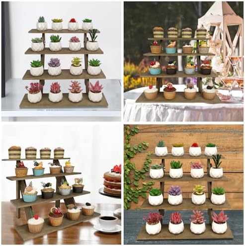 ZYP 4 Tier Wood Cupcake Display Stand