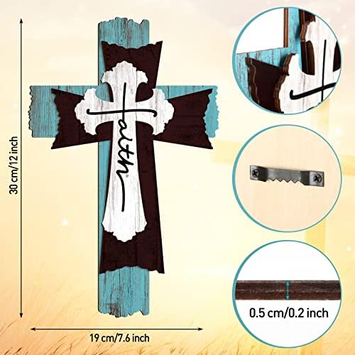 Yookeer 3 Layer Wooden Wall Cross Decor