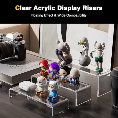 Acina 6Pcs Acrylic Display Risers for Collectibles