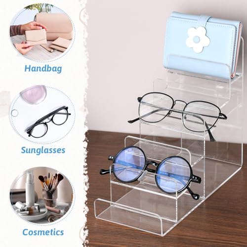 6 Tier Wallet Display Stand with Clear Acrylic Base