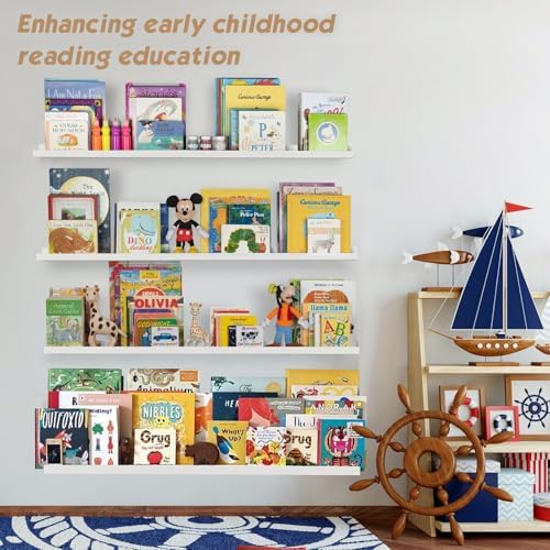 Forbena 48 Inch Floating Shelves Set of 4 for Wall 1