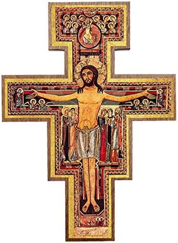 Intercession San Damiano Wall Cross Crucifix 8 Inch