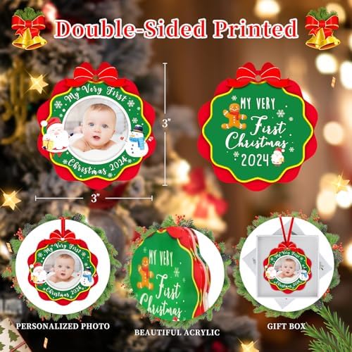 SICOHOME First Christmas Ornament 2024 for Newborn Baby