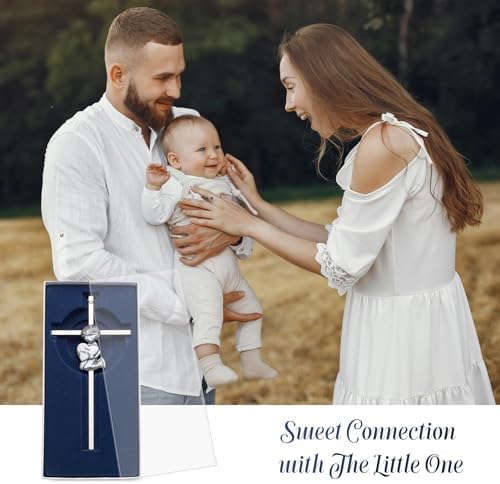 Baby Wall Cross Silver Blessing Baptism Gift for Boys