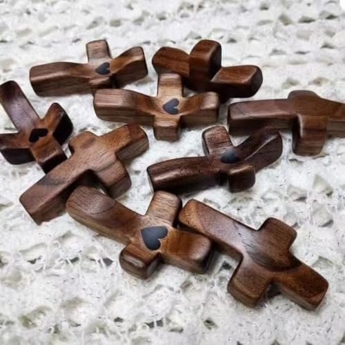 Quzzy 3Pcs Wooden Cross Wall Fidget Stress Relief