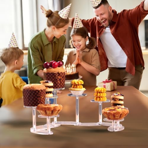 Acrylic Display Riser Stands 8-Tier Adjustable