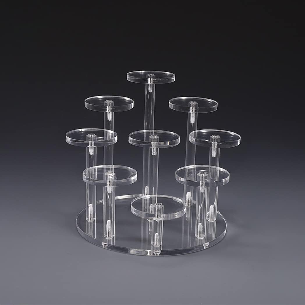 9 Tier Acrylic Riser Display Stand for Mini Figures and Jewelry