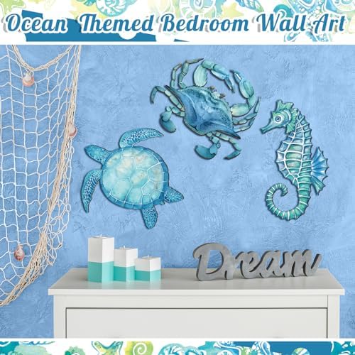 3 Pcs Ocean Style Wall Decor Sea Life Collection