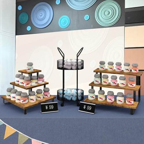 ELITEROO 3 Tier Wooden Display Riser Stand for Vendors