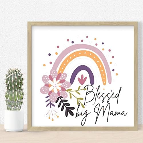 Blessed Big Mama Framed Wood Sign 12x12in