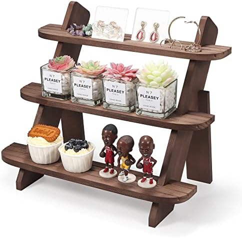Wooden 3 Tier Display Riser for Earrings Rings