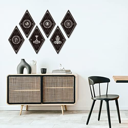 Nuenen 6 Piece Nordic Viking Wood Wall Decor
