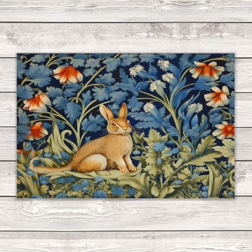 Rabbit Forest Hares Wood Wall Art Sign Home Decor