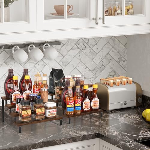 Yinmit 4 Tier Wooden Riser Stand 2 Pack