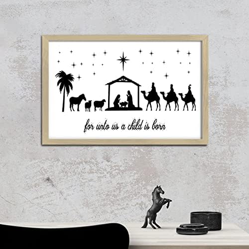 Modern Nursery Wall Decor Sign with Frame