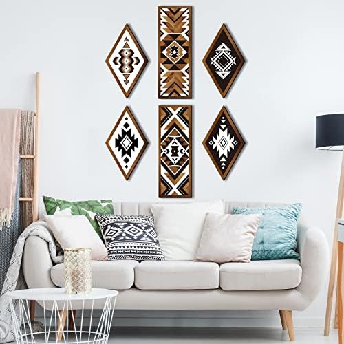 Tatuo 6 Pcs Abstract Art Wall Decor Wooden Frames