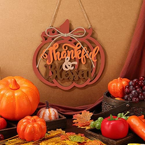 Thankful and Blessed Fall Pumpkin Wall Decor