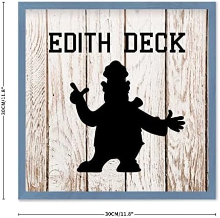 Rustic Wood Wall Decor Sign 12x12 Dark Blue