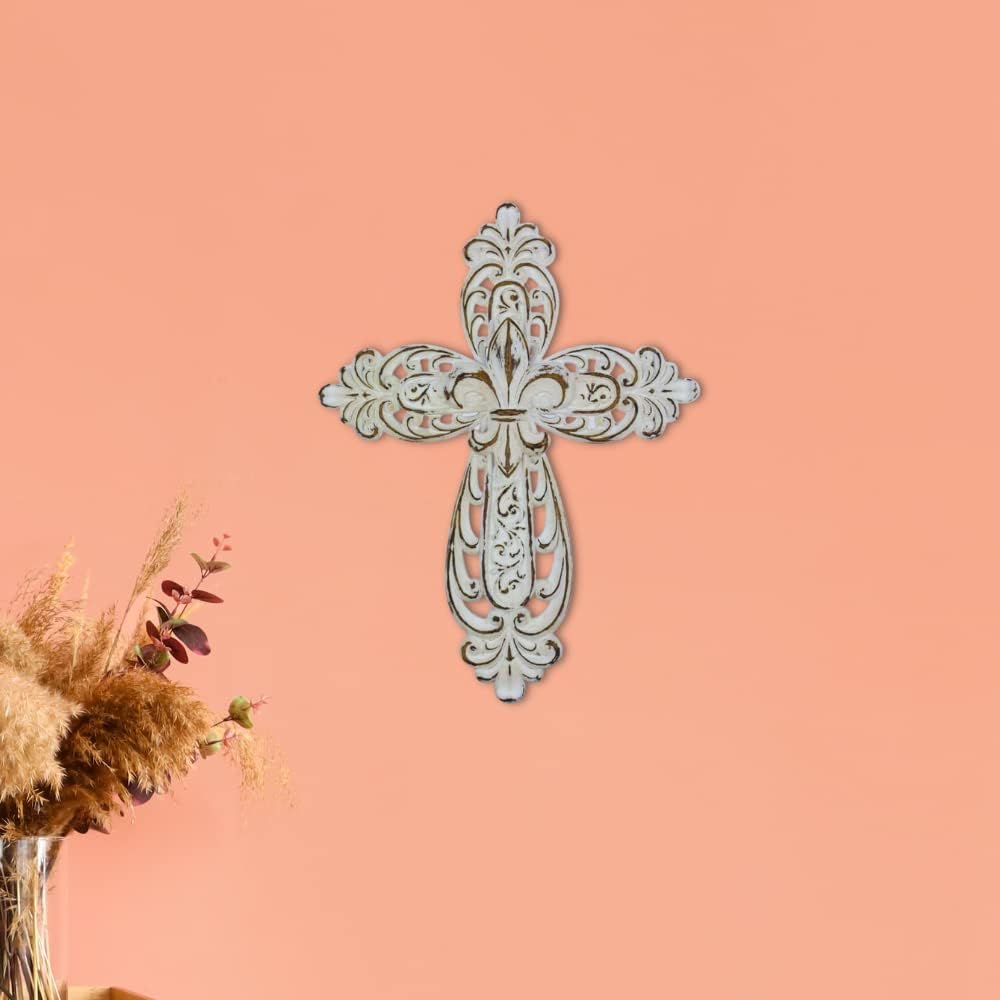 Comfy Hour Faith and Hope Cross Wall Decor