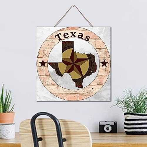 Autravelco Texas Lone Star Wall Sign 12x12 Inch