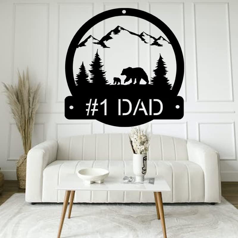 Bear Family Mountain Forest - Dad Metal Signs Wall Decor