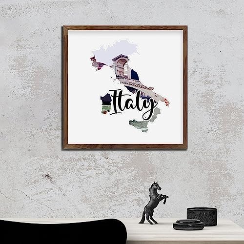 Wood Framed Printed Sign for Entryway and Bathroom Decor