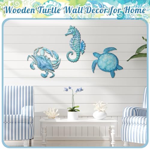 3 Pcs Ocean Style Wall Decor Sea Life Collection