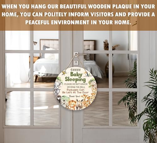 Safari Jungle Shhh Baby Sleeping Door Sign