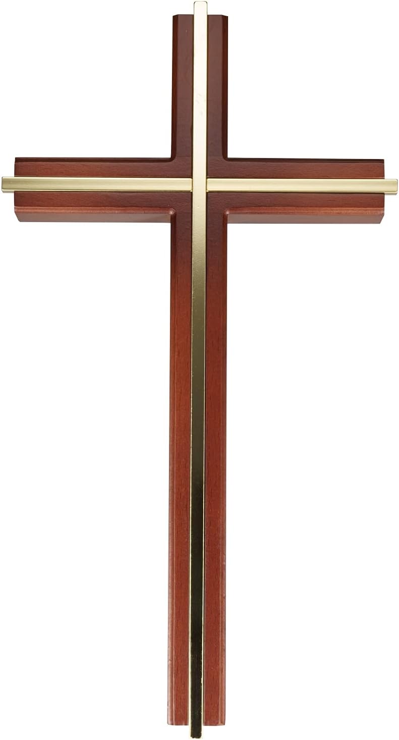 ACHIBANG 10 Inch Wooden Wall Cross for Home Decor