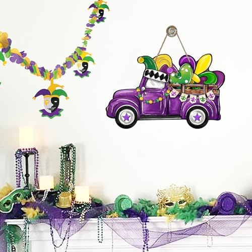 Bolisom Mardi Gras Purple Truck Door Sign