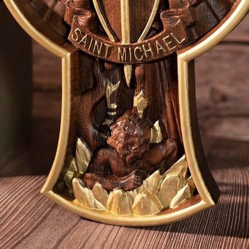 Bgcopper Saint Michael Cross Wall Decor 10 Inch