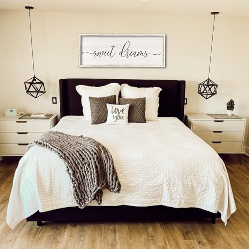 Sweet Dreams Wall Decor 40x15 Wood Rustic Sign