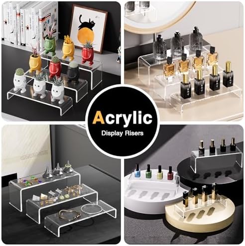 Acina 6Pcs Acrylic Display Risers for Collectibles
