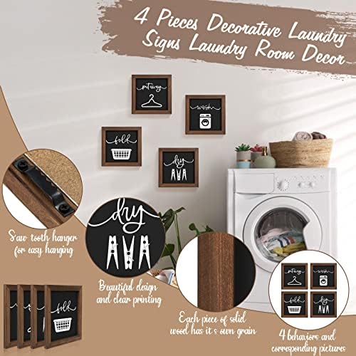 Farmhouse Laundry Room Decor Signs Set of 4