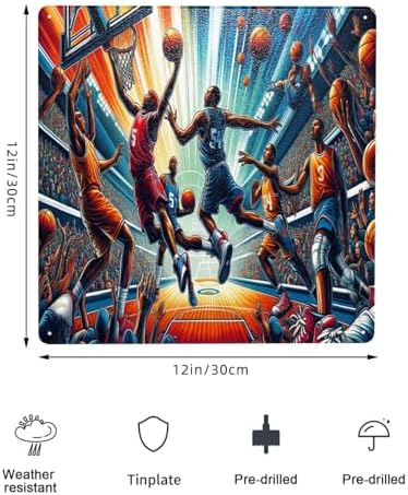 High-Flyer Basketball Tin Sign Art 12x12inch Decor Wall Art