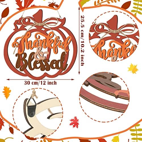 Thankful and Blessed Fall Pumpkin Wall Decor