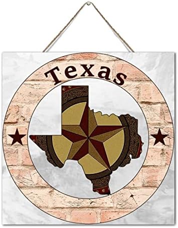 Autravelco Texas Lone Star Wall Sign 12x12 Inch