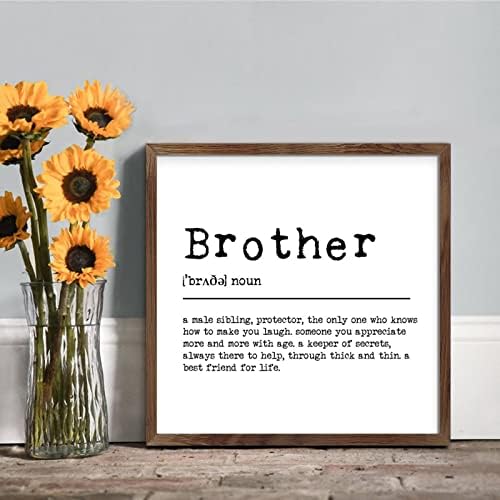 Brother Word Definition Meaning Wood Framed Wall Art
