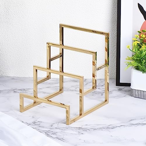 Uxcell Clutch Purse Display Stand 3 Layer Gold