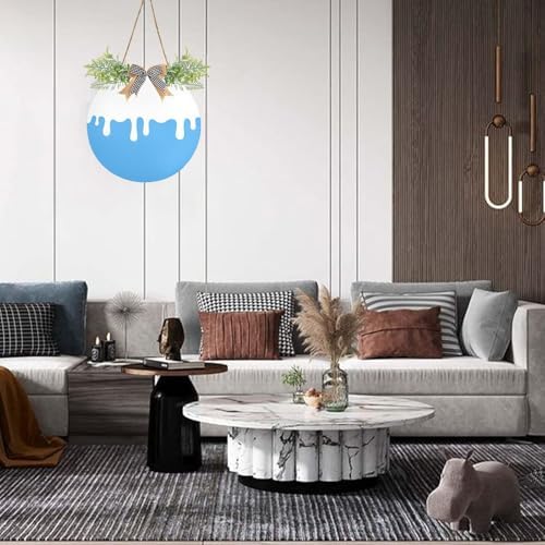 KOCOART Door Wreath Ice Cream Blue Rustic Wall Decoration