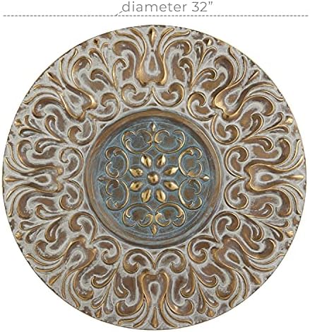 Deco 79 Gold Metal Wall Sculpture 32x2x32 Inch