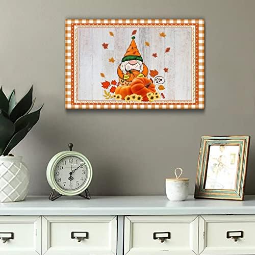 Fall Harvest Thanksgiving Wooden Sign 12x16in
