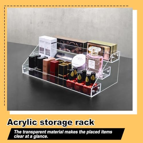 3 Tier Acrylic Riser Display Stand for Perfume and Skincare Organization